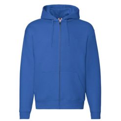 Kurtka Z Kapturem Premium Dla Dorosłych Unisex. Niebieskie kurtki damskie Fruit of the Loom, l, bez wzorów, sportowe, z kapturem. Za 168.99 zł.