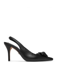 Nine West Szpilki EO-C6030-1 Czarny. Czarne szpilki Nine West, bez wzorów, ze skóry, bez obcasa. Za 279.99 zł.