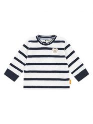Steiff Bluza w kolorze biało-granatowym rozmiar: 68. Białe bluzy i bluzki niemowlęce Steiff, bez wzorów, z bawełny, bez ramiączek, bez kaptura. Za 78.66 zł.