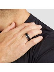 S.Oliver Pierścionek rozmiar: 66. Czarne biżuteria dla mężczyzn S.Oliver, ze stali. Za 69.99 zł.