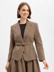 Marie Lund marynarka z domieszką wełny Kobiety beżowy|brązowy, S. Brązowe marynarki i żakiety damskie Marie Lund, s, bez wzorów, z wełny, eleganckie. Za 399.95 zł.