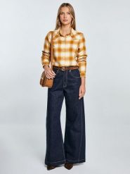 BIG STAR Koszula w kolorze żółto-pomarańczowym rozmiar: XL. Pomarańczowe koszule damskie Big Star, xl, bez wzorów, retro, bez kołnierzyka, bez ramiączek. Za 109.99 zł.