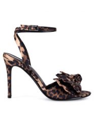JENNY Sandały CWBFS117 Brązowy. Brązowe sandały damskie Jenny, bez wzorów, z materiału, bez obcasa, na szpilce. Za 149.99 zł.