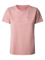 Pepe Jeans Koszulka "Loretta" w kolorze jasnoróżowym rozmiar: S. Różowe bluzki damskie Pepe Jeans, s, bez wzorów, z bawełny, bez kołnierzyka. Za 109.78 zł.