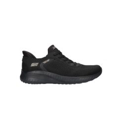 Buty do chodzenia damskie Skechers Bob Squad. Czarne buty sportowe na co dzień damskie Skechers, bez wzorów, z gumy, trekkingowe. Za 436.00 zł.