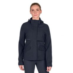 Wodoodporna kurtka jeździecka dla kobiet ELT Performance. Niebieskie kurtki przeciwdeszczowe damskie ELT, l, bez kaptura. Za 561.00 zł.