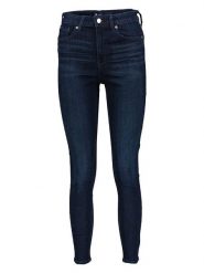 GAP Dżinsy - Skinny fit - w kolorze granatowym rozmiar: W34. Niebieskie jeansy damskie GAP, z podwyższonym stanem. Za 127.35 zł.
