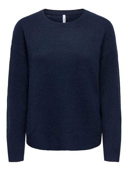 ONLY Sweter w kolorze granatowym rozmiar: M. Niebieskie swetry klasyczne damskie Only, m, z wełny, bez kołnierzyka. Za 81.95 zł.