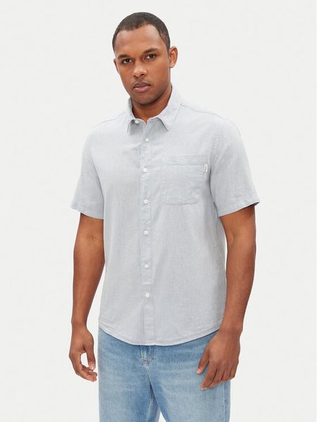 Pepe Jeans Koszula Amaro PM308847 Niebieski Regular Fit. Niebieskie koszule męskie Pepe Jeans, m, bez wzorów, z bawełny, bez kołnierzyka, bez ramiączek. Za 169.99 zł.