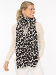 Zwillingsherz Kaszmirowy szal "Leo" w kolorze szaro-czarnym - 195 x 95 cm rozmiar: onesize. Czarne szaliki i kominy damskie Zwillingsherz, bez wzorów, z kaszmiru. Za 483.17 zł.