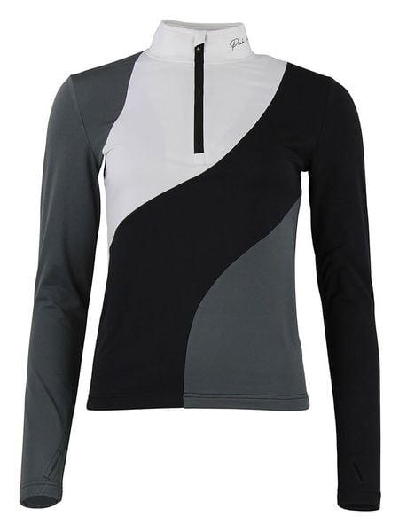 Peak Mountain Koszulka funkcyjna "Aramis" w kolorze czarno-szaro-białym rozmiar: M. Białe bluzki sportowe damskie Peak Mountain, m, bez kołnierzyka, bez ramiączek. Za 130.50 zł.