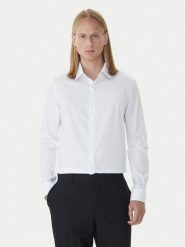 Calvin Klein Koszula LV019EU060 Biały Extra Slim Fit. Białe koszule męskie CALVIN KLEIN, m, bez wzorów, z bawełny, bez kołnierzyka, bez ramiączek. Za 309.99 zł.