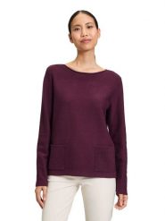 Betty Barclay Sweter w kolorze ciemnofioletowym rozmiar: 44. Różowe swetry klasyczne damskie Betty Barclay, ze splotem, bez kołnierzyka. Za 134.85 zł.