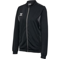 Damska bluza dresowa Hummel Authentic Pl. Czarne bluzy bez kaptura damskie HUMMEL, bez wzorów, z dresówki, bez ramiączek, bez kaptura. Za 254.00 zł.