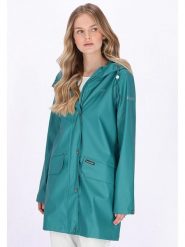 Schmuddelwedda Płaszcz przeciwdeszczowy w kolorze turkusowym rozmiar: M. Niebieskie płaszcze damskie Schmuddelwedda, m, bez wzorów, sportowe. Za 208.99 zł.