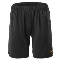 Spodenki męskie treningowe Hi-Tec Ravi - czarne, Rozmiar XXL. Czarne szorty męskie Hi-tec, z elastanu, bez kołnierzyka. W wyprzedaży za 59.99 zł.