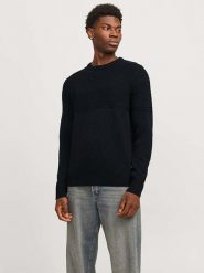 Jack & Jones Sweter w kolorze granatowym rozmiar: M. Niebieskie swetry męskie Jack & Jones, m, bez wzorów, bez kołnierzyka. Za 96.83 zł.