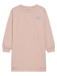 Danamade Sukienka "Delena" w kolorze beżowym rozmiar: XL. Brązowe sukienki damskie Danamade, na co dzień, xl, bez wzorów, z bawełny, bez kołnierzyka, bez ramiączek, mini, proste. Za 79.77 zł.