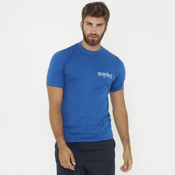 T-shirt bawełniany męski SAVAGE. Niebieskie t-shirty męskie Legea, m, bez wzorów, z bawełny, bez kołnierzyka. Za 43.00 zł.