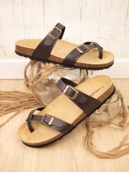 BABUNKERS Family Skórzane japonki w kolorze brązowym rozmiar: 45. Brązowe klapki i japonki męskie BABUNKERS Family, ze skóry. Za 160.96 zł.