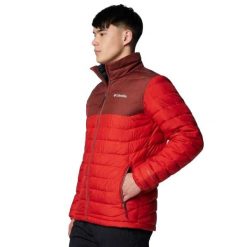 Męska Kurtka Powder Lite II. Czerwone kurtki męskie Columbia, l, bez wzorów, z materiału, bez kaptura. Za 487.99 zł.