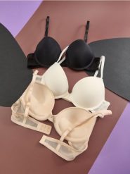 Biustonosz push-up 3 pack - wielobarwny. Biustonosze Sinsay, bez wzorów. Za 39.99 zł.