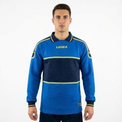 Koszulka bramkarska ATLANTIDE niebieska. Niebieskie koszulki męskie z długim rękawem Legea. W wyprzedaży za 44.00 zł.