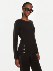 Liu Jo Sport Sweter TF4098 MS49I Czarny Regular Fit. Czarne swetry klasyczne damskie Liu Jo Sport, l, z wiskozy, bez kołnierzyka. Za 339.99 zł.