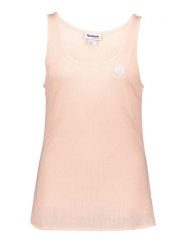Reebok Top w kolorze brzoskwiniowym rozmiar: XS. Pomarańczowe topy damskie Reebok, xs, bez wzorów, prążkowane, bez kołnierzyka. Za 28.51 zł.