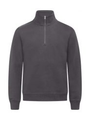 Clique Miami Half Zip bluza z półzamkiem z bawełny i poliestru z recyklingu. Szare bluzy bez kaptura męskie CLIQUE, s, z bawełny. Za 191.75 zł.