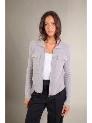 Perfect Cashmere Kaszmirowy kardigan "Sara" w kolorze szarym rozmiar: L. Szare kardigany damskie Perfect Cashmere, l, bez wzorów, z kaszmiru. Za 652.99 zł.