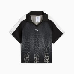 Koszulka Puma T7 LEO LUXE RELAXED FOOTBALL JERSEY czarna 63349901 r XL. Czarne t-shirty damskie Puma, xl, bez wzorów, z dzianiny, bez kołnierzyka. Za 146.17 zł.