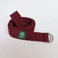 Pasek do jogi z bawełny organicznej Samarali. Czerwone paski damskie SAMARALI, bez wzorów, z bawełny, sportowe. Za 99.00 zł.