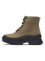 Timberland Skórzane kozaki zimowe "Roxie Lane" w kolorze khaki rozmiar: 41. Brązowe kozaki damskie Timberland, bez obcasa. Za 368.96 zł.