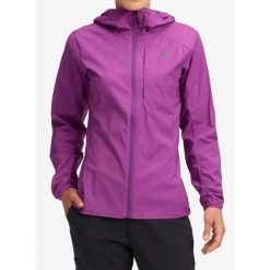 Kurtka softshell damska Black Diamond Alpine Start Hoody. Fioletowe kurtki damskie Black Diamond, bez wzorów, z softshellu, bez kaptura. Za 603.69 zł.