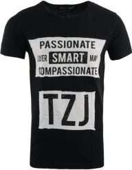 Męska koszulka Tazzio T-shirt z nadrukiem, czarna. Czarne t-shirty męskie Erima, na lato, l, bez wzorów, z bawełny, bez kołnierzyka. Za 144.99 zł.