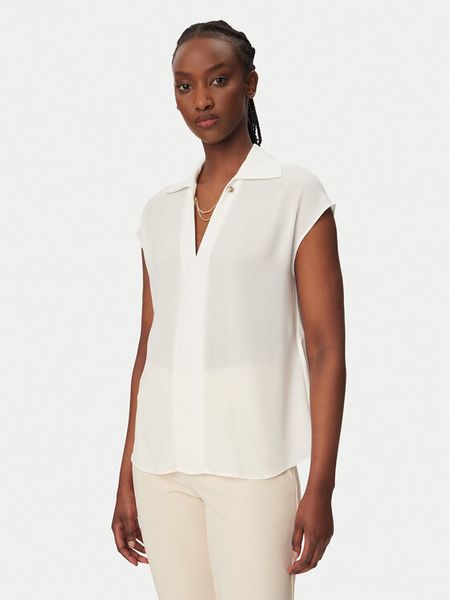 Rinascimento Bluzka CFC0020253002 Biały Regular Fit. Białe bluzki damskie RINASCIMENTO, l, bez wzorów, z syntetyku, bez ramiączek. Za 248.99 zł.