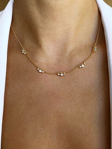 DI GIORGIO Pozłacany naszyjnik z elementami ozdobnymi - dł. 40 cm rozmiar: onesize. Żółte naszyjniki damskie DI GIORGIO, pozłacane. Za 187.52 zł.