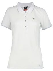 LUHTA Koszulka "Kivimaa" w kolorze białym rozmiar: XL. Białe bluzki damskie Luhta, xl, bez wzorów, bez kołnierzyka, bez ramiączek. Za 100.99 zł.