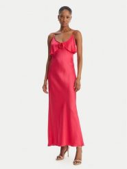 Fracomina Sukienka koktajlowa FS26SD2007W58301 Różowy Slim Fit. Czerwone sukienki damskie Fracomina, xl, bez wzorów, z satyny, wizytowe, bez kołnierzyka, bez ramiączek. Za 539.99 zł.