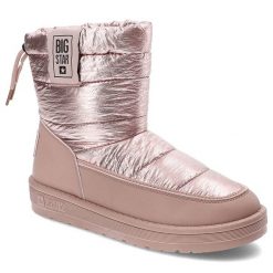 Różowe Śniegowce Big Star Damskie Zimowe Buty. Czerwone śniegowce damskie Big Star, ze skóry ekologicznej. Za 169.00 zł.
