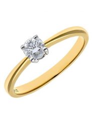 Diamant Exquis Złoty pierścionek z diamentem rozmiar: 54. Żółte pierścionki damskie Diamant Exquis, z diamentem, złote. Za 3,131.99 zł.