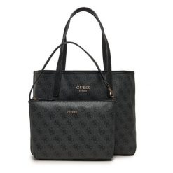 Torebka Guess. Czarne torebki klasyczne damskie Guess, z aplikacjami, bez dodatków. Za 519.99 zł.