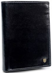 Portfel skórzany Rovicky [DH] D1072-RVT czarny. Czarne portfele męskie ROVICKY, bez wzorów, ze skóry. Za 71.99 zł.