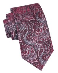 Klasyczny, Męski Krawat Alties - Odcienie Czerwieni, Wzór Orientalny. Czerwone krawaty i muchy męskie Alties, bez wzorów, z tkaniny, eleganckie. Za 49.00 zł.
