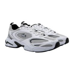 Buty sportowe Lacoste 49SMA00211R5 męskie. Białe buty sportowe na co dzień męskie Lacoste, na lato, z materiału, bez zapięcia. Za 527.00 zł.