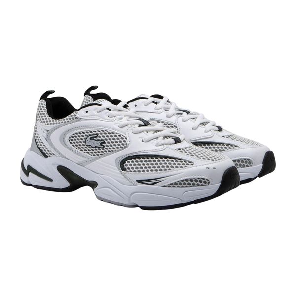 Buty sportowe Lacoste 49SMA00211R5 męskie. Białe buty sportowe na co dzień męskie Lacoste, na lato, z materiału, bez zapięcia, tenisowe. Za 516.35 zł.