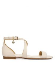 MICHAEL Michael Kors Sandały Alexa Flex Flat 40S6AXFS1L Écru. Sandały damskie MICHAEL Michael Kors, bez wzorów, ze skóry, bez obcasa, na płaskiej podeszwie. Za 589.99 zł.