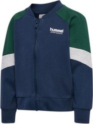 Zippowana bluza dla niemowląt Hummel Block. Niebieskie bluzy i bluzki niemowlęce HUMMEL, bez wzorów, z bawełny, bez ramiączek, długie, bez kaptura. Za 130.50 zł.