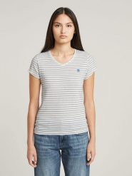 G-Star Koszulka w kolorze biało-niebieskim rozmiar: L. Białe bluzki damskie G-Star, l, bez wzorów, z bawełny, bez kołnierzyka. Za 65.99 zł.